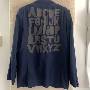 NWT $1705 homme Duex alphabet jacket